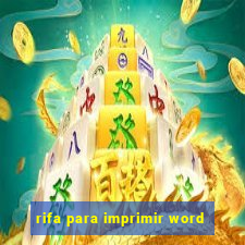 rifa para imprimir word